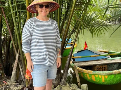 Coconut boat in Vietnam
