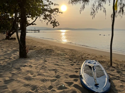 Paddleboard on beach in Phu Quoc