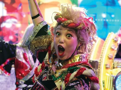 Lady celebrating