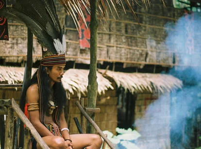 Borneo Mari Mari cultural village tribesman 