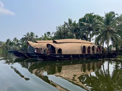 A river cruise in the Southern Alleppey Backwaters in India in December