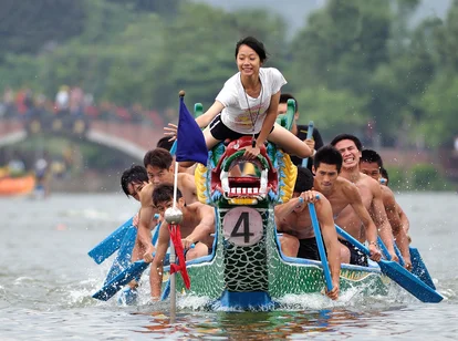 A dragon boat race
