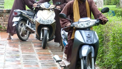 Motor monks in Hue