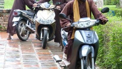Motor monks in Hue