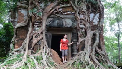 Ruth in Indochina: Ruth at Prasat Pram, Cambodia