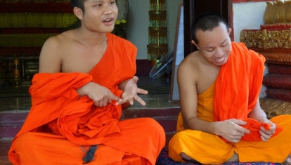 Laotian monks in Luang Prabang