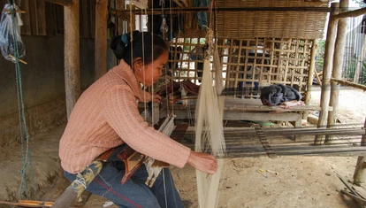 Woman Making Scarves (1 of 1)