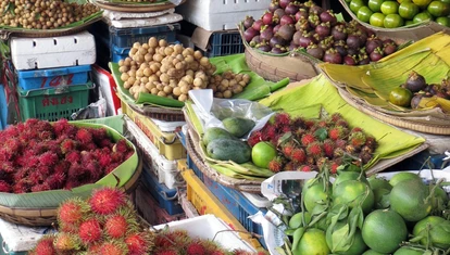 Local morning market in Phnom Penh