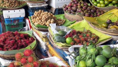 Local morning market in Phnom Penh