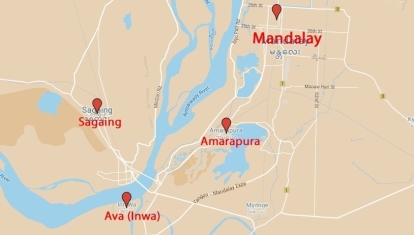 Map of Mandalay & the surrounding area