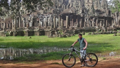 Cycling in Angkor, Cambodia