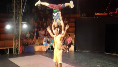 Acrobatics at the Phare Circus