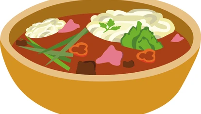 A bowl of pho