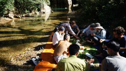 Lunch at the back of Dark Cave
