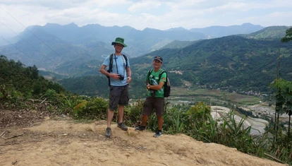 Colin and Mr Tien, admiring the beautiful views