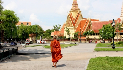 Monk in Phnom Penh