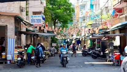 Backstreets and market Ho Chi Minh City Vietnam