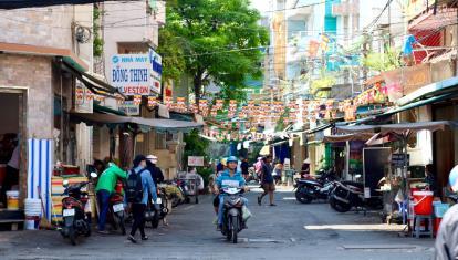 Backstreets and market Ho Chi Minh City Vietnam