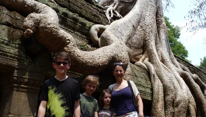 Ta Prohm, family travel at the Angkor temples in Cambodia