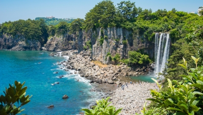 The Jeongbang Waterfall