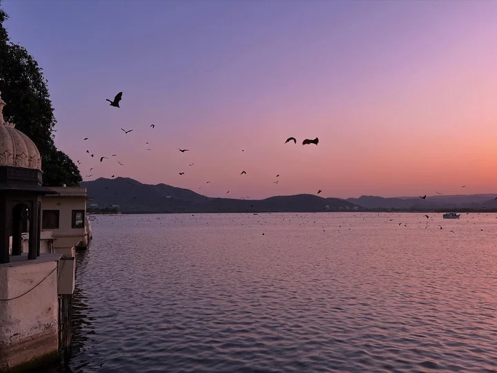 India river sunset