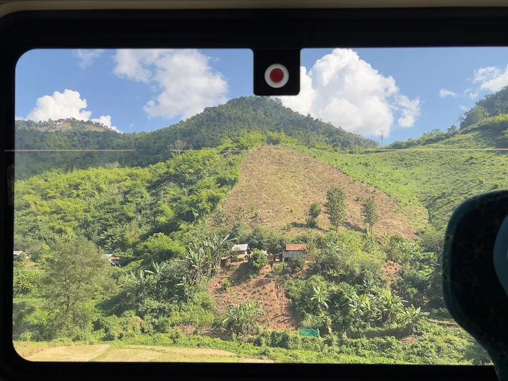 Window from Laos train