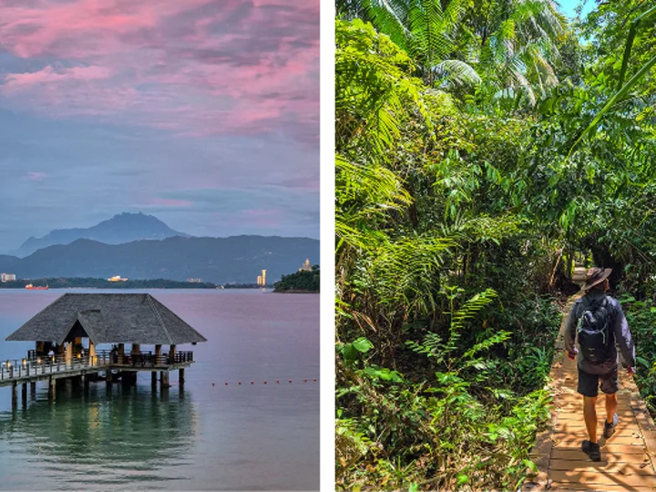 2 part collage of Borneo