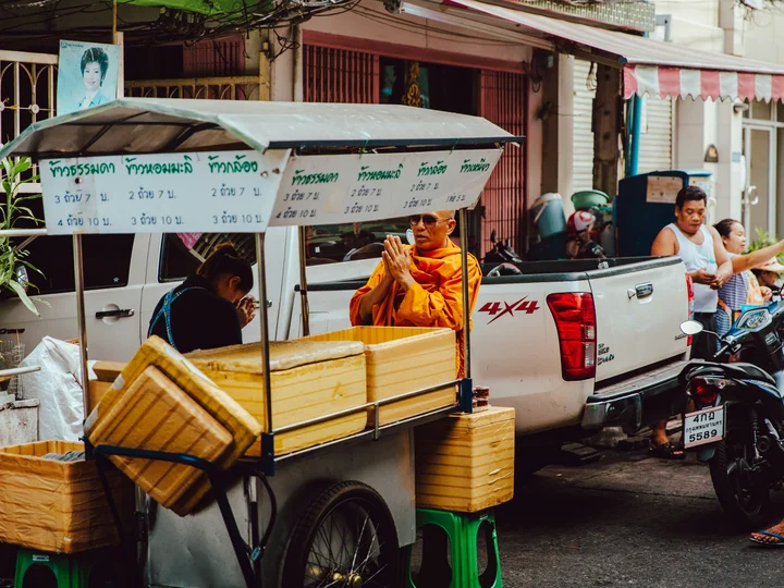 Monk in the street