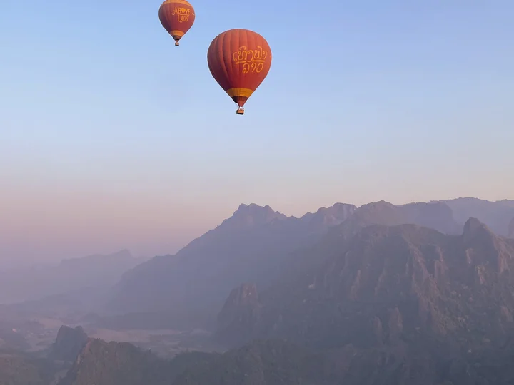 Balloon ride over Laos