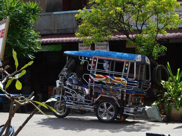A Tuk tuk in Vientiane, Laos.