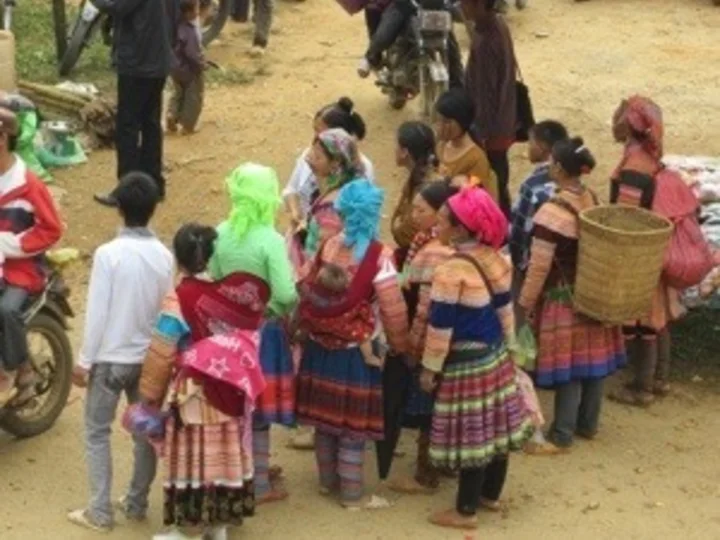 Flower Hmong people at the market