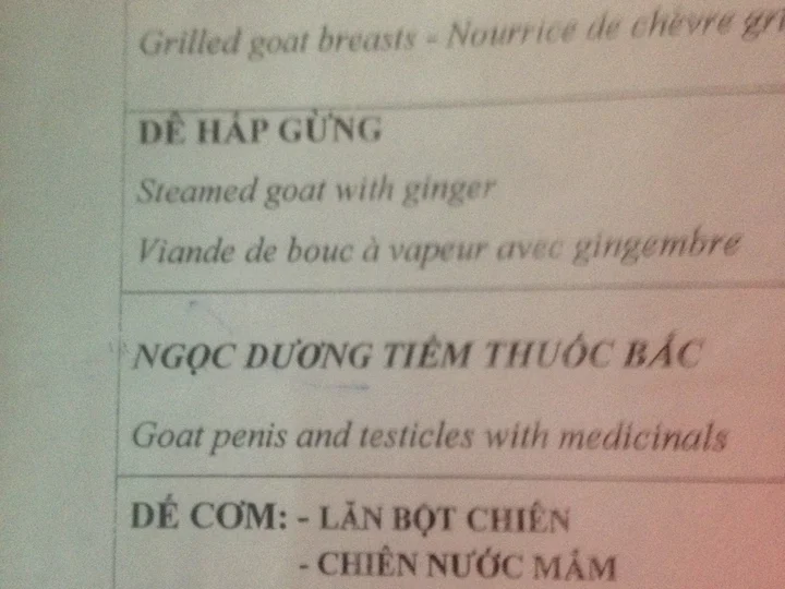 Restaurant Menu