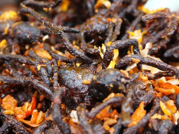 Fried tarantula in Cambodia