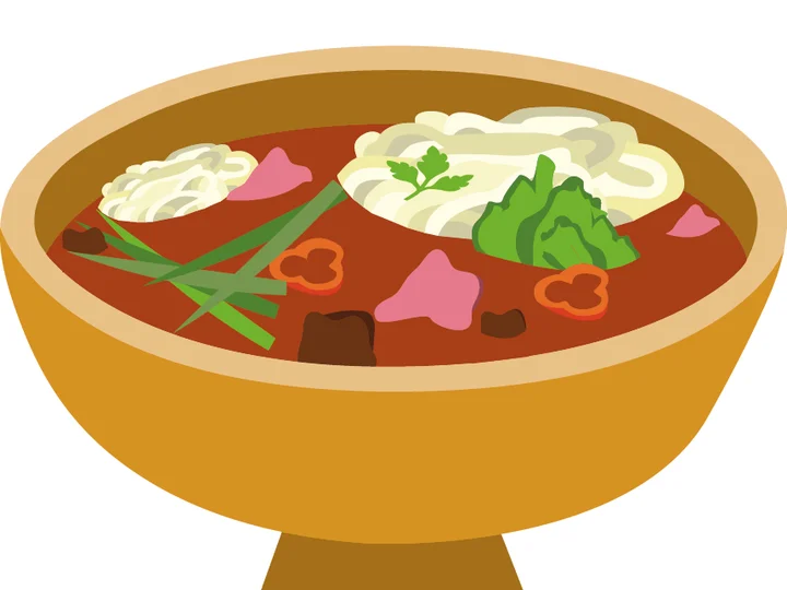 A bowl of pho
