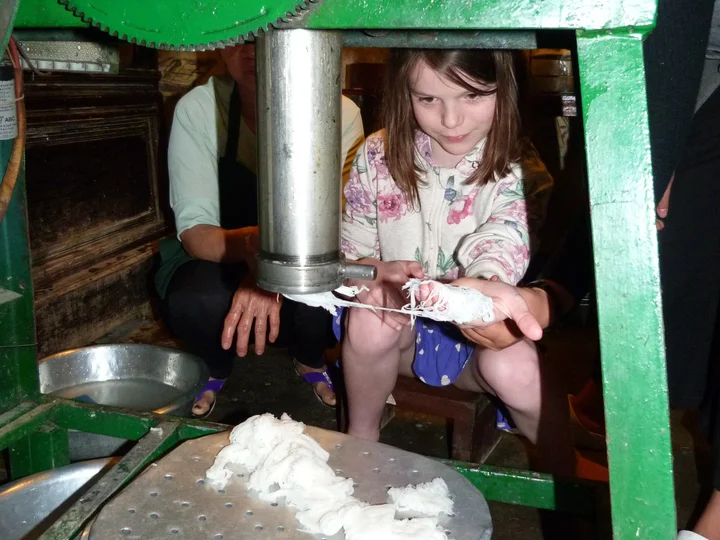 Making noodles in Vietnam