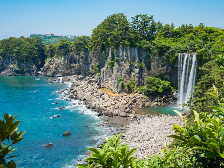 The Jeongbang Waterfall