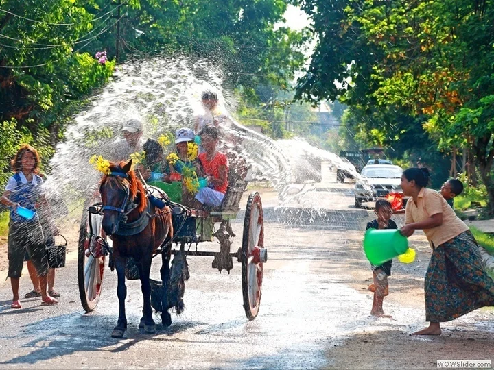 Thingyan Water Throwing
