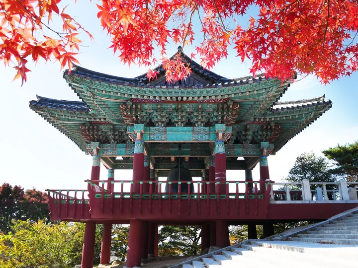Bell pavilion at Seokguram Grotto in Gyeongju
