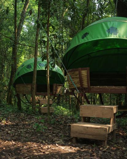 Forest huts in Nam Et-Phou Louey NPA - Wildlife Conservation Society ©