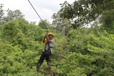 Ziplining in Angkor 