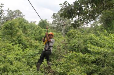 Ziplining in Angkor 