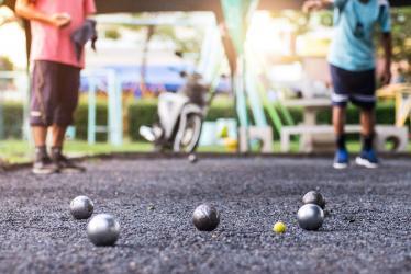 Playing boules
