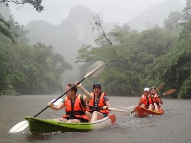 Kayaking in the rainforest near Kuching