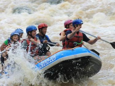 Whitewater rafting on the Padas River