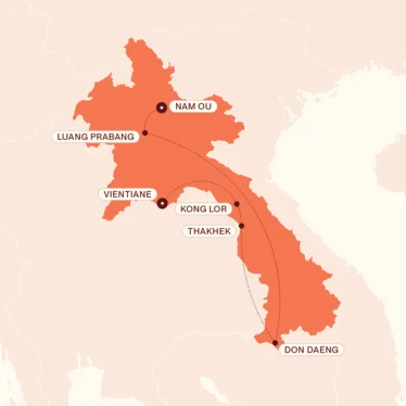 Dream adventure in Laos map