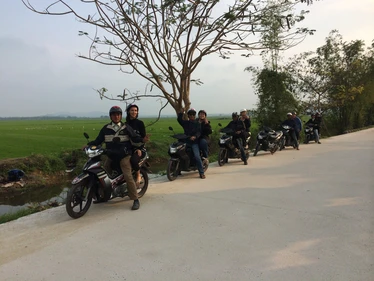 Group on Motorbikes