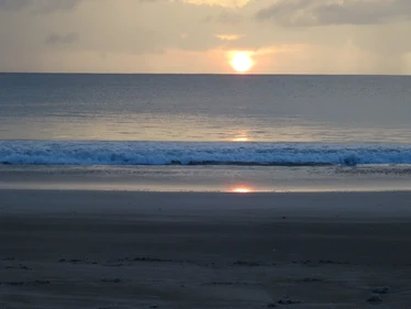 Sun setting