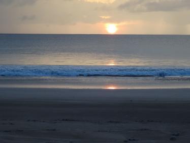 Sun setting