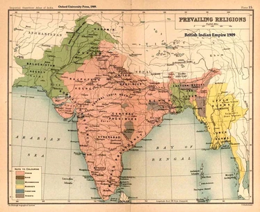 Map of the raj in 1909
