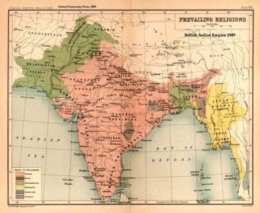 Map of the raj in 1909